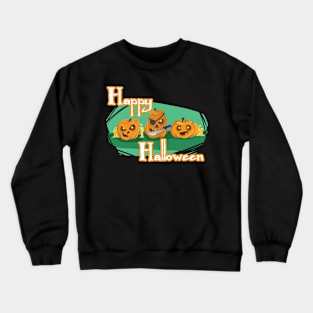 Happy Halloween from 3 Pumpkins Crewneck Sweatshirt